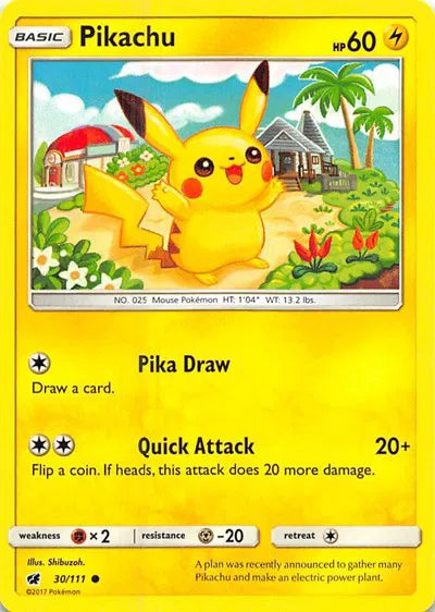 30/111 Pikachu Reverse Holo - Crimson Invasion