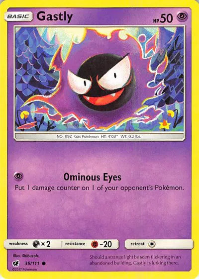 36/111 Gastly Reverse Holo - Crimson Invasion