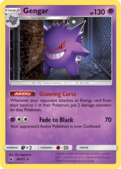 38/111 Gengar Holofoil - Crimson Invasion