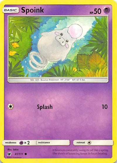 41/111 Spoink Reverse Holo - Crimson Invasion