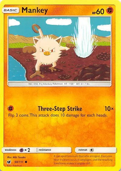 50/111 Mankey Reverse Holo - Crimson Invasion