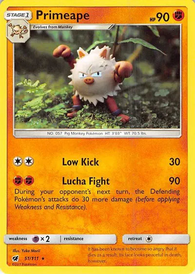 51/111 Primeape Reverse Holo - Crimson Invasion