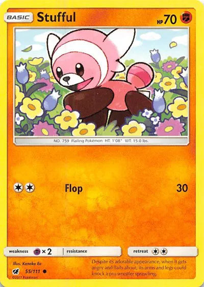 55/111 Stufful Reverse Holo - Crimson Invasion