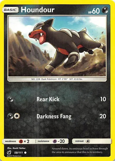 58/111 Houndour Reverse Holo - Crimson Invasion