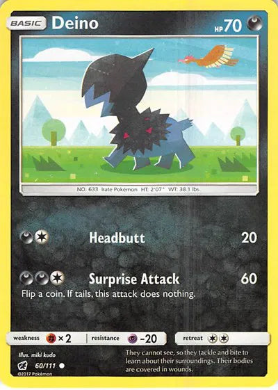 60/111 Deino Reverse Holo - Crimson Invasion