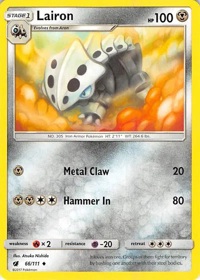 66/111 Lairon Reverse Holo - Crimson Invasion