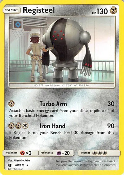 68/111 Registeel Reverse Holo - Crimson Invasion