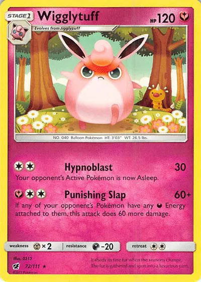 72/111 Wigglytuff Reverse Holo - Crimson Invasion