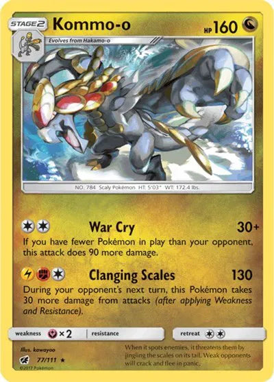 77/111 Kommo-o Reverse Holo - Crimson Invasion