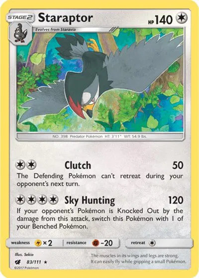 83/111 Staraptor Reverse Holo - Crimson Invasion