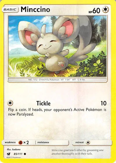 85/111 Minccino Reverse Holo - Crimson Invasion