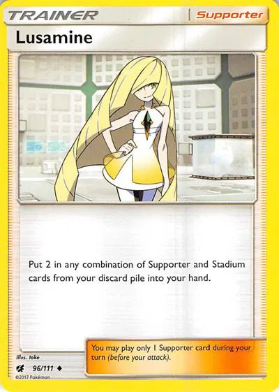96/111 Lusamine Reverse Holo - Crimson Invasion