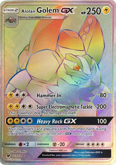 113/111 Alolan Golem GX