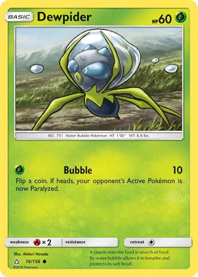 16/156 Dewpider Reverse Holo - Ultra Prism