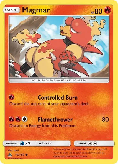 18/156 Magmar Reverse Holo - Ultra Prism