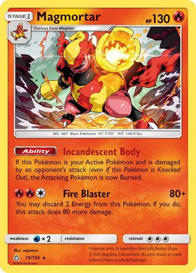 19/156 Magmortar Reverse Holo - Ultra Prism