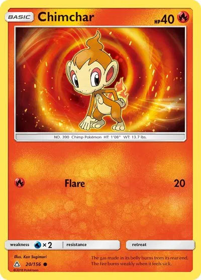 20/156 Chimchar Reverse Holo - Ultra Prism