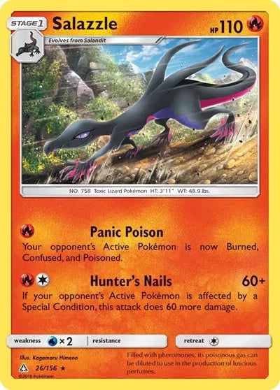 26/156 Salazzle Reverse Holo - Ultra Prism