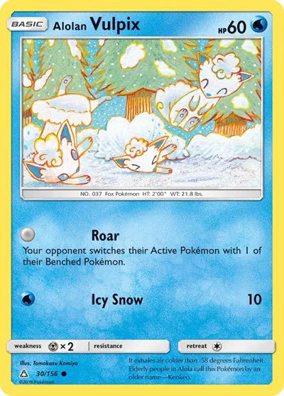 30/156 Alolan Vulpix Reverse Holo - Ultra Prism