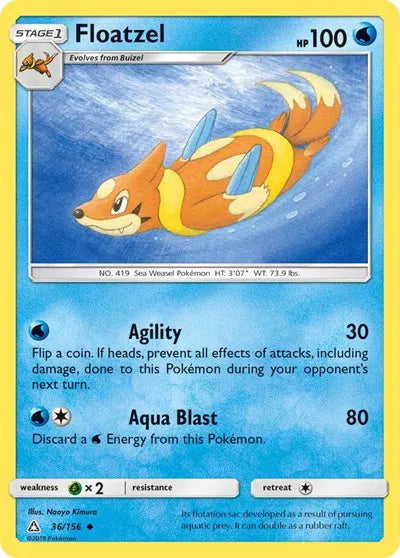 36/156 Floatzel Reverse Holo - Ultra Prism