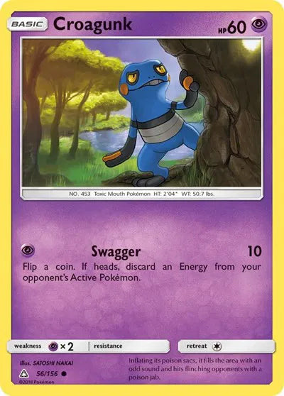 56/156 Croagunk Reverse Holo - Ultra Prism