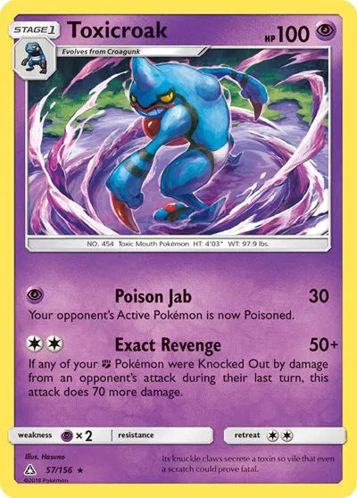 57/156 Toxicroak Reverse Holo - Ultra Prism