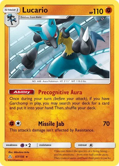 67/156 Lucario Reverse Holo - Ultra Prism