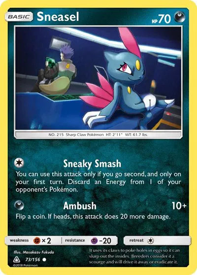 73/156 Sneasel Reverse Holo - Ultra Prism