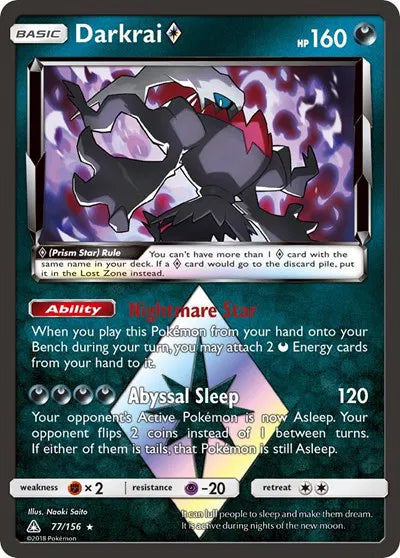 77/156 Darkrai Prism Star - Ultra Prism
