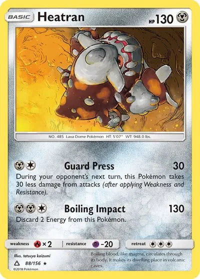 88/156 Heatran Holofoil - Ultra Prism
