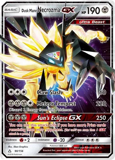 90/156 Dusk Mane Necrozma GX - Ultra Prism