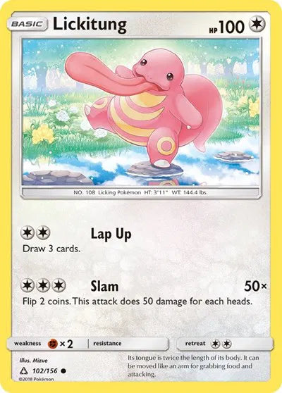 102/156 Lickitung Reverse Holo