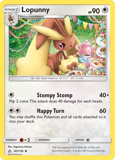 107/156 Lopunny Reverse Holo
