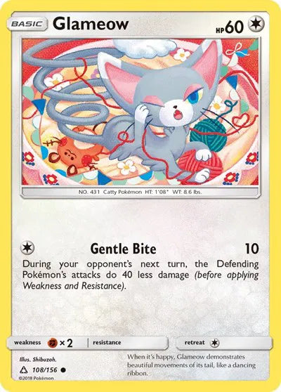 108/156 Glameow Reverse Holo