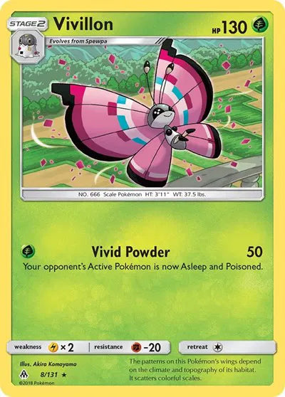 8/131 Vivillon Reverse Holo - Forbidden Light