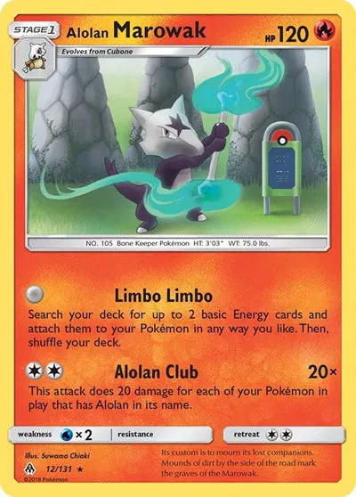 12/131 Alolan Marowak Reverse Holo - Forbidden Light