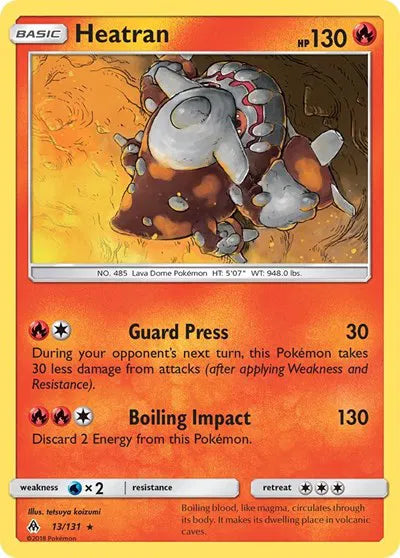 13/131 Heatran Reverse Holo - Forbidden Light