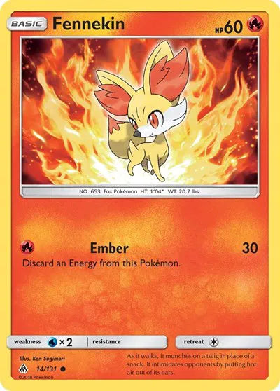 14/131 Fennekin Reverse Holo - Forbidden Light