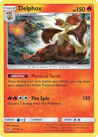 17/131 Delphox Holofoil - Forbidden Light