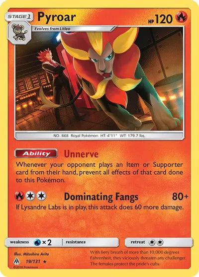 19/131 Pyroar Holofoil - Forbidden Light