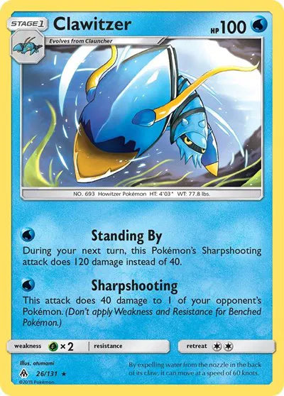 26/131 Clawitzer Reverse Holo - Forbidden Light