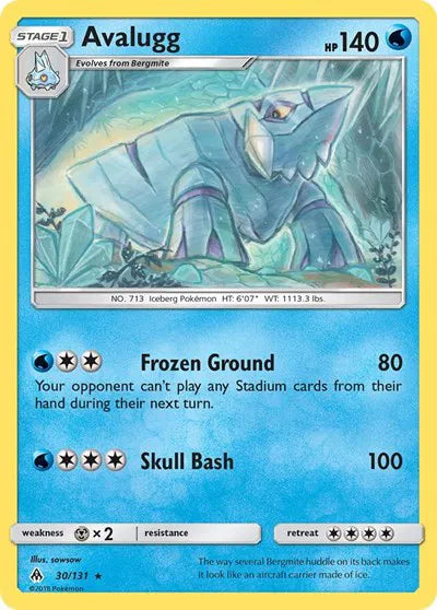 30/131 Avalugg Reverse Holo - Forbidden Light