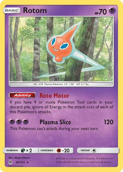 40/131 Rotom Reverse Holo - Forbidden Light