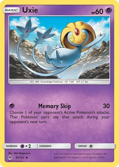 41/131 Uxie Reverse Holo - Forbidden Light