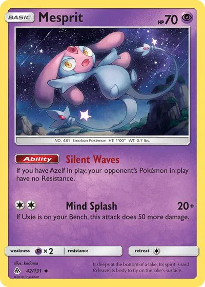 42/131 Mesprit Reverse Holo - Forbidden Light