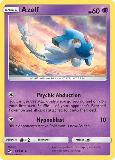43/131 Azelf Reverse Holo - Forbidden Light
