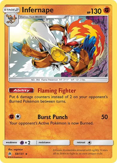 59/131 Infernape Reverse Holo - Forbidden Light