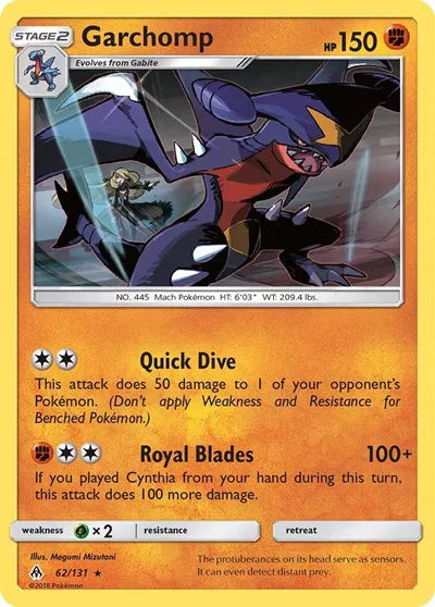 62/131 Garchomp Holofoil - Forbidden Light