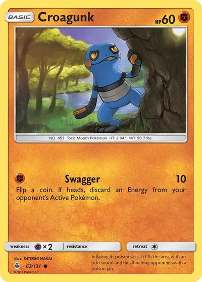 63/131 Croagunk Reverse Holo - Forbidden Light