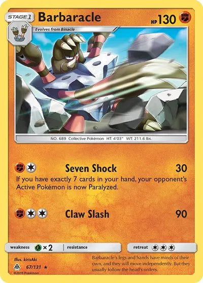 67/131 Barbaracle Reverse Holo - Forbidden Light